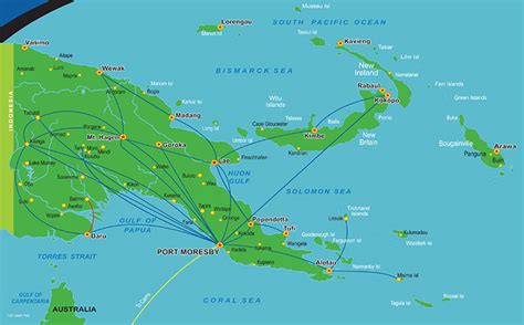 Airlines that fly to Port Moresby, Papua New Guinea .